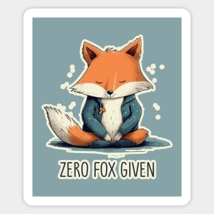 Zero Fox Given Funny Joke Print Sticker